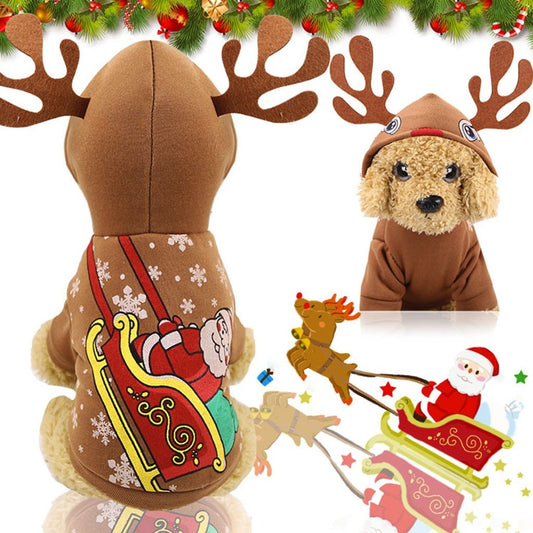 Reindeer Christmas Pet Clothes Cat Dog Clothes