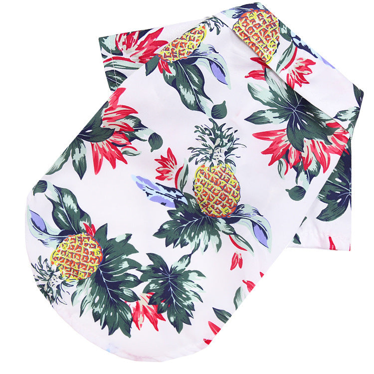 Hawaiian Beach Pineapple Shirt for Dogs and Cats – Spring and Summer Clothes for Small and Medium Pets