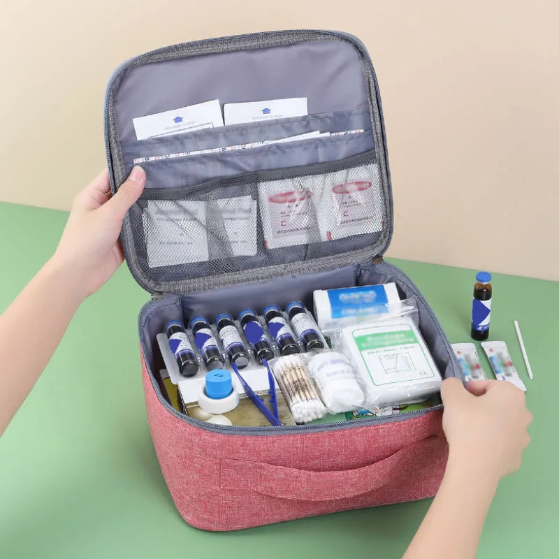 Large Capacity First Aid Kit Home/Travel Medicine Storage