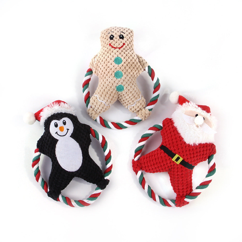 Pet Christmas Plush Toy – Gnawing and Chew Toy for Dog Anxiety Relief