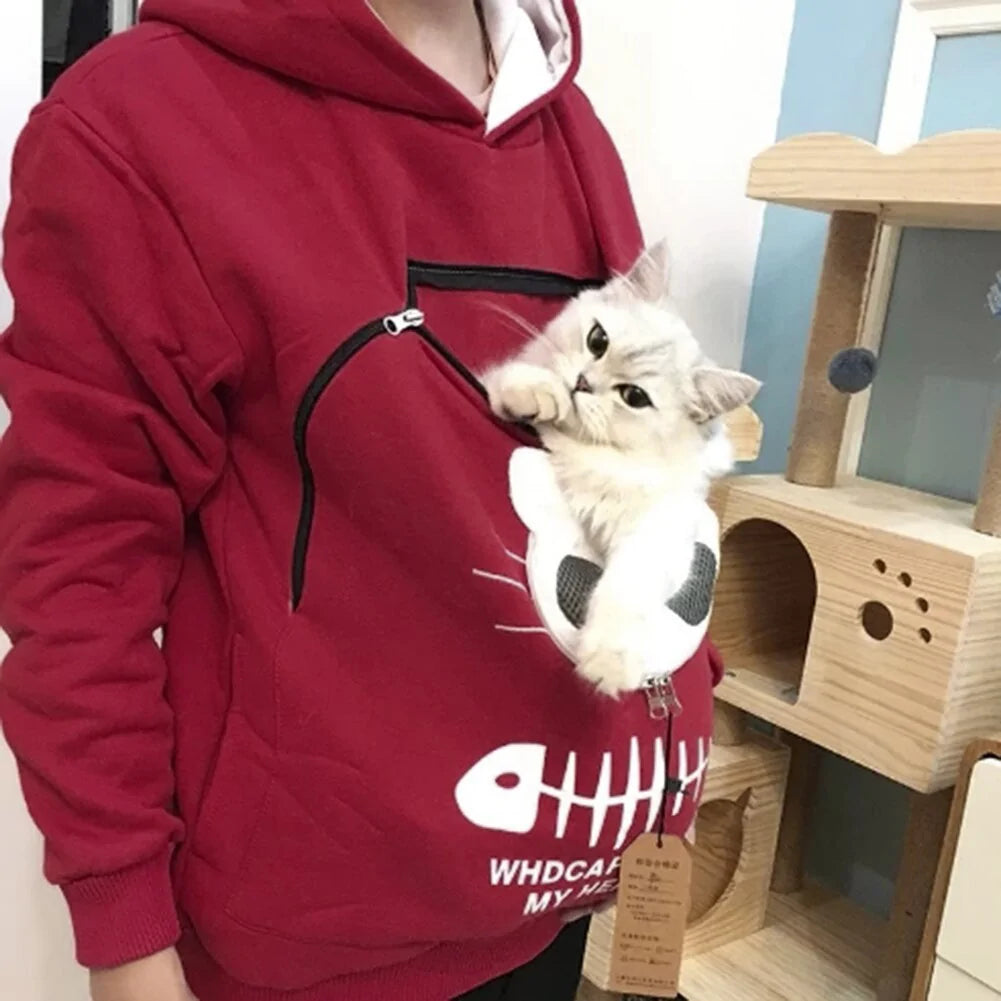 Cat Lovers' Hoodie with Cuddle Pouch