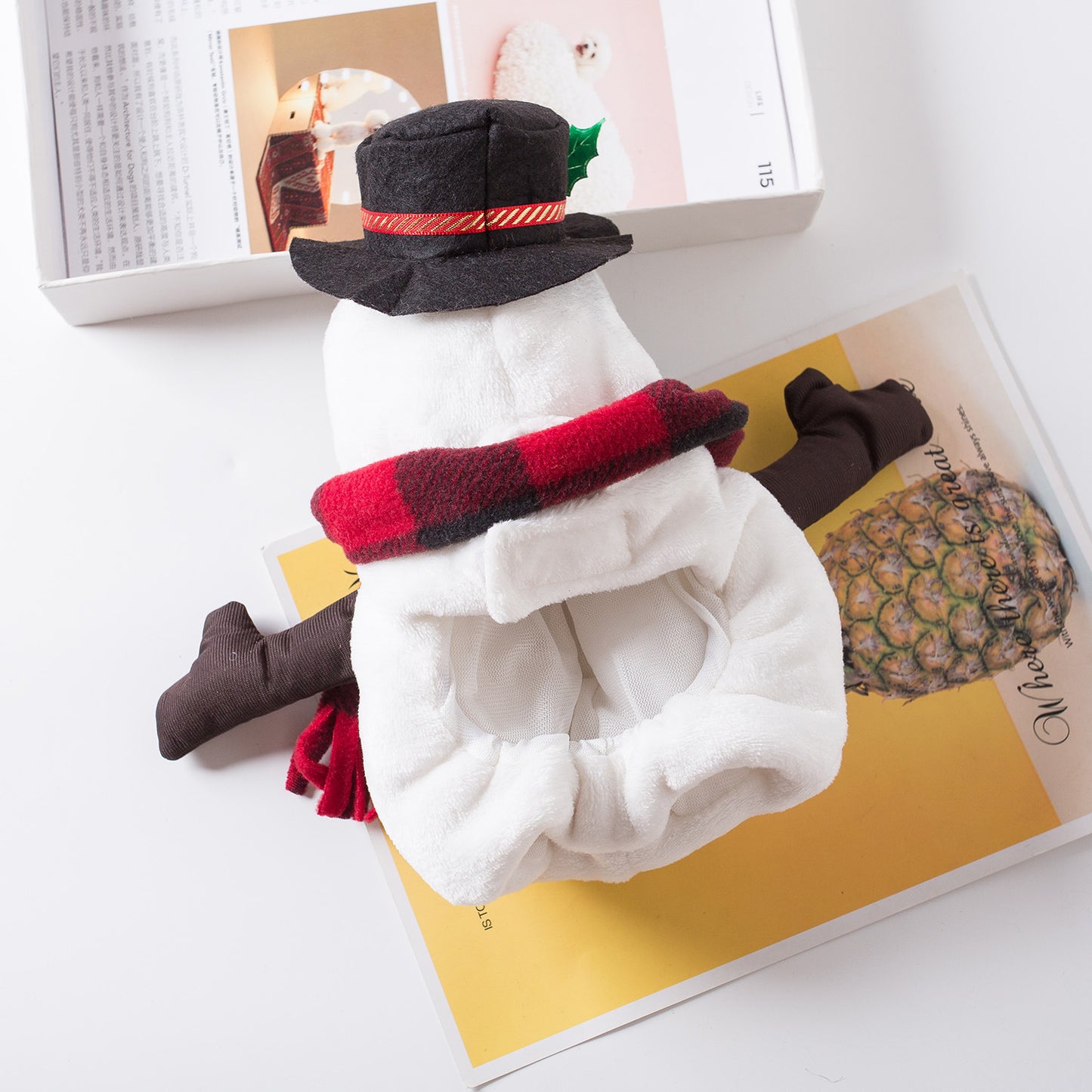 Snowman Christmas Pet Funny Clothes Snowman Pet Costume