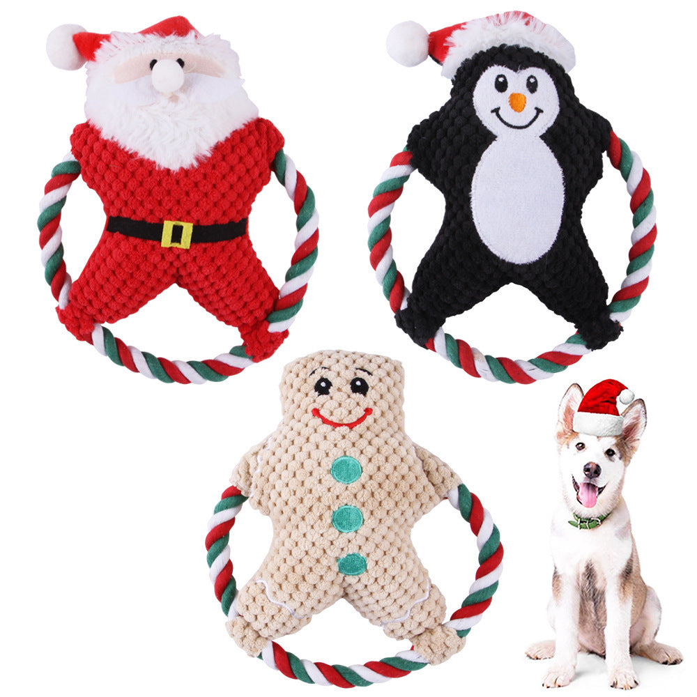 Pet Christmas Plush Toy – Gnawing and Chew Toy for Dog Anxiety Relief