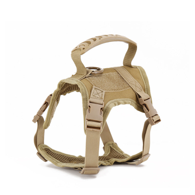 Tactical Cat Harness Small Dog Collar Adjustable 600D Nylon