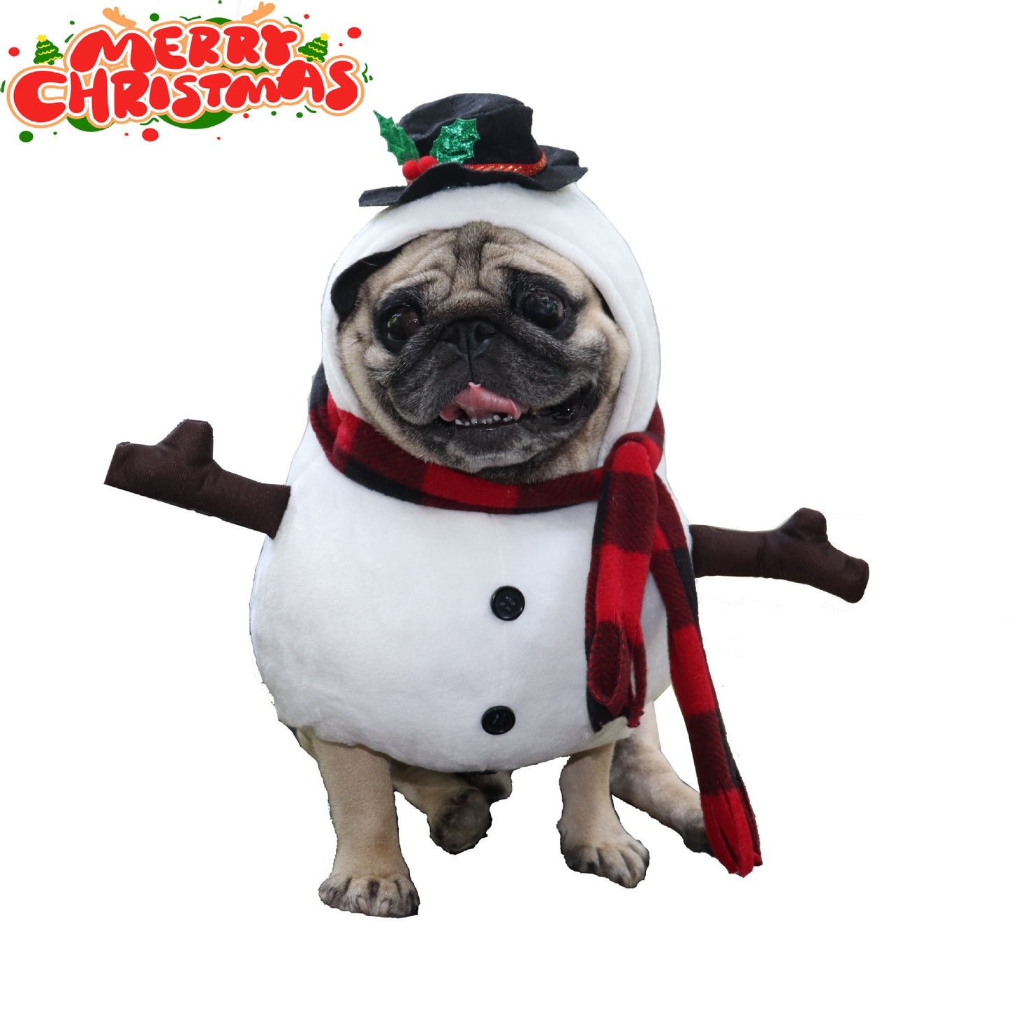 Snowman Christmas Pet Funny Clothes Snowman Pet Costume