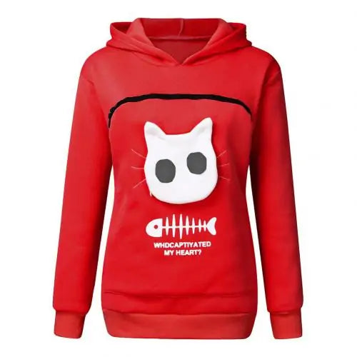 Cat Lovers' Hoodie with Cuddle Pouch