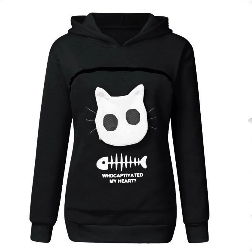 Cat Lovers' Hoodie with Cuddle Pouch