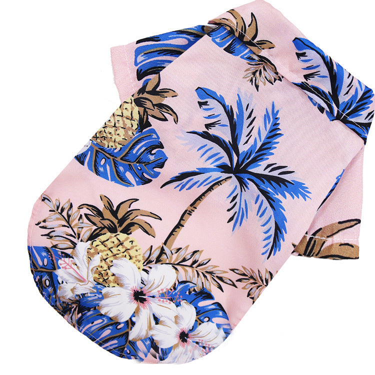 Hawaiian Beach Pineapple Shirt for Dogs and Cats – Spring and Summer Clothes for Small and Medium Pets