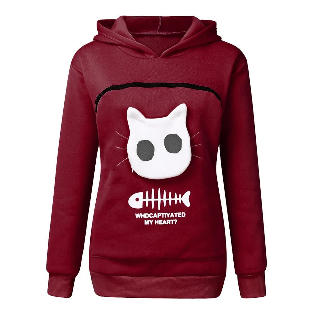 Cat Lovers' Hoodie with Cuddle Pouch