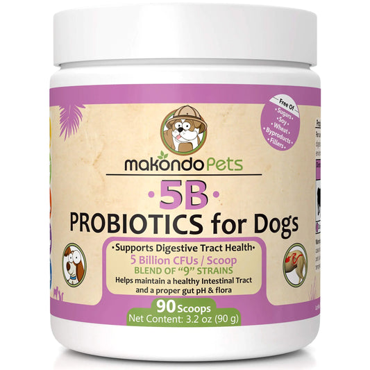 Probiotics for Dogs Puppies Extra Strength 9 Species 5 Billion CFU per Scoop of